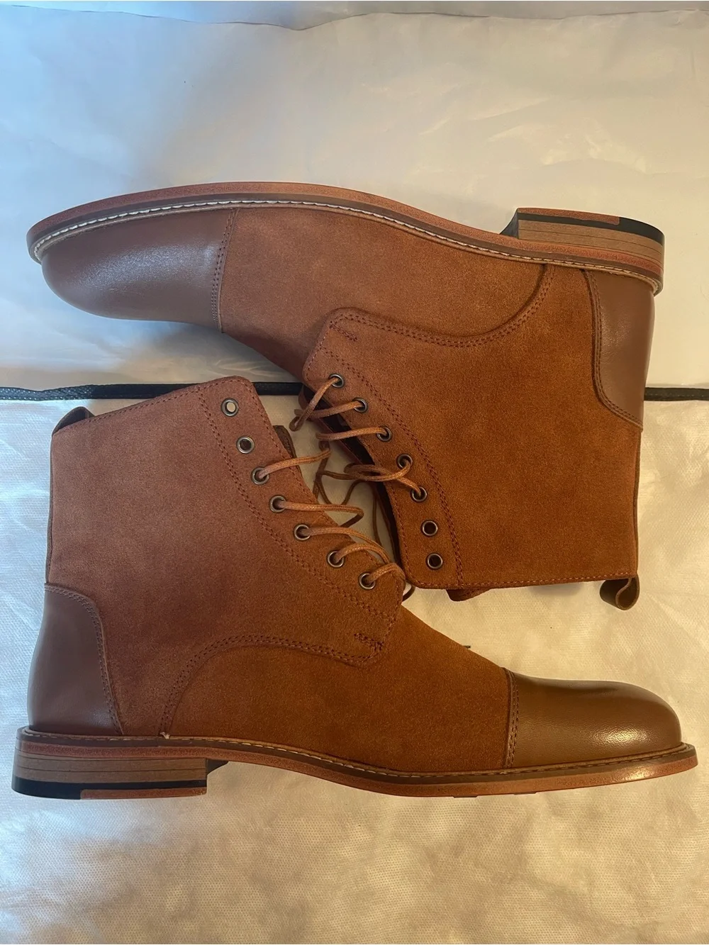 ROKK Berlin Boots Mens 10 Brown Suede Leather Handmade Custom Heritage NWOT